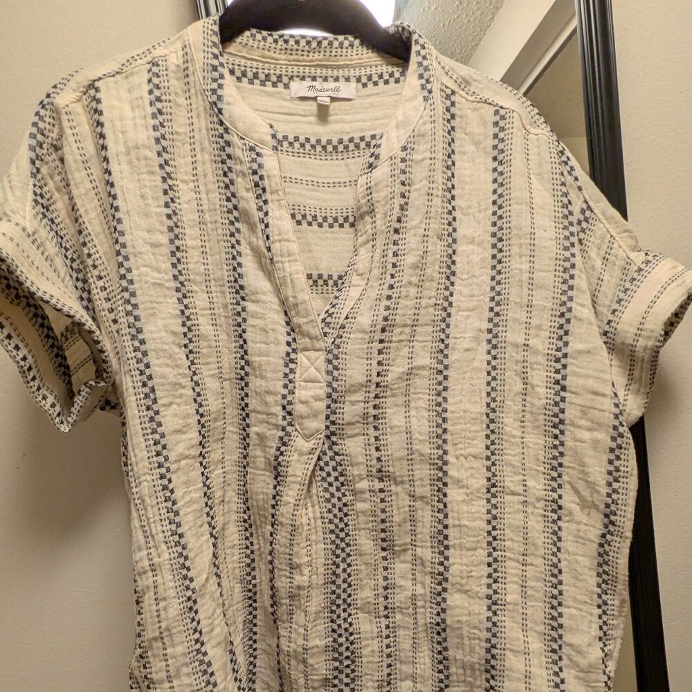 Madewell Lightspun Lakeline Popover Shirt XS